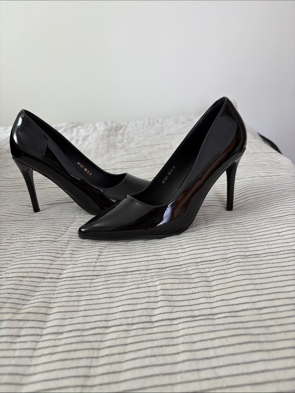 Black Pointed-Toe Stiletto Pumps
